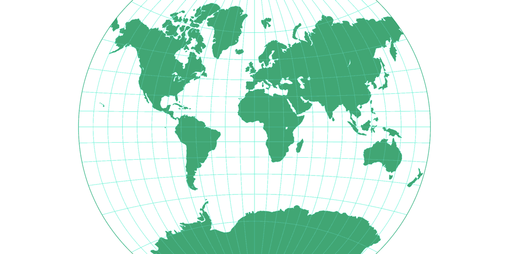 Van der Grinten I (truncated) Silhouette Map