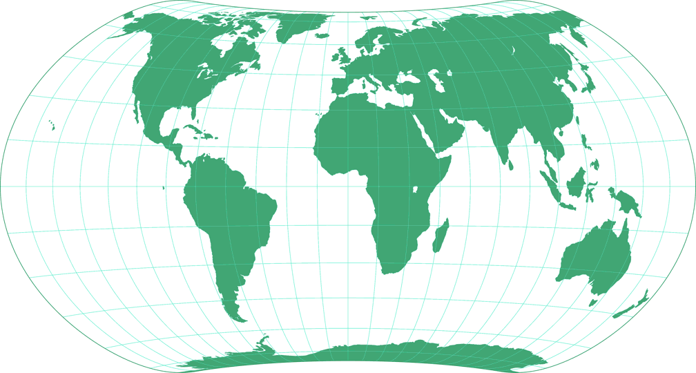 Wagner VII with Rounded Corners Silhouette Map