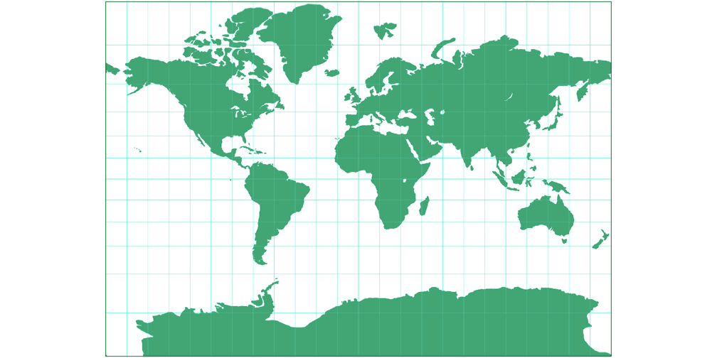 Arden-Close Cylindrical Silhouette Map