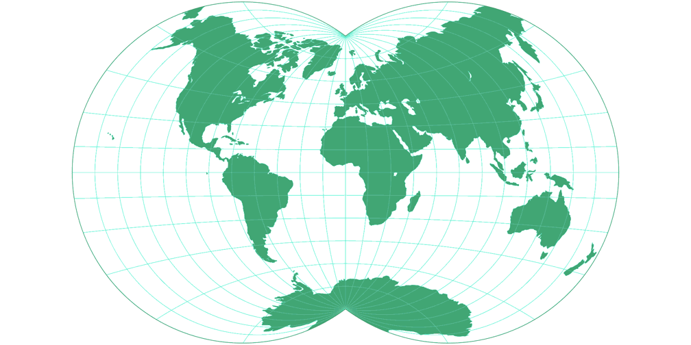 Van der Grinten IV Silhouette Map