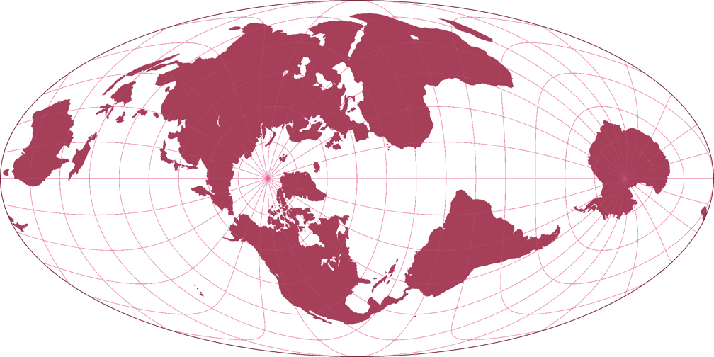 Atlantis (rotated) Silhouette Map