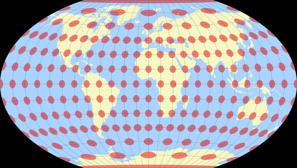 Winkel-Denner I (40°) Tissot Indicatrix