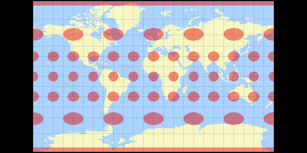 Arden-Close Cylindrical Tissot Indicatrix